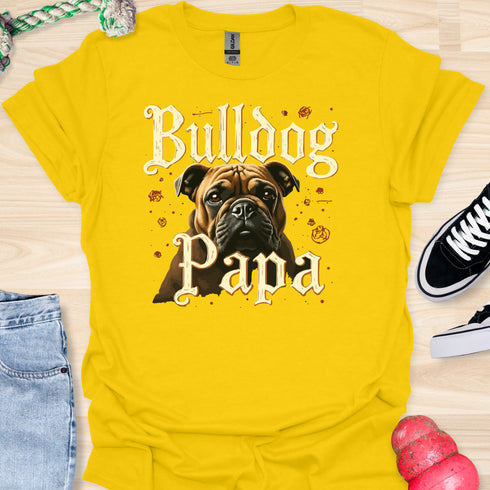 Bulldog Papa - V5 - Gothic Graphic T-Shirt